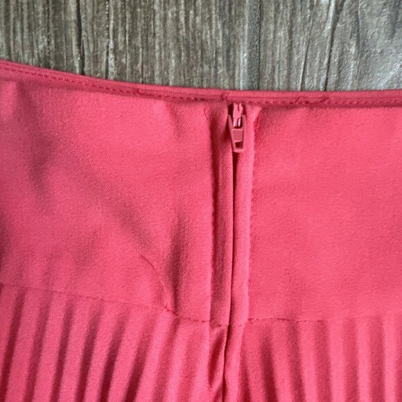 2/$18 Sale! Vtg Midi Skirt Size M Pink‎ Pleated Drop Waist Preppy Old Money - Picture 10 of 10